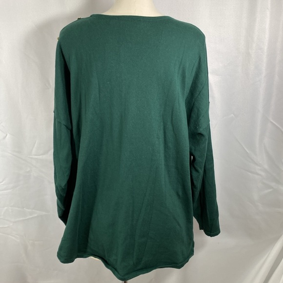 Michael Kors sweater w gold accent buttons. Business casual weekend datenight 3X - Picture 5 of 7